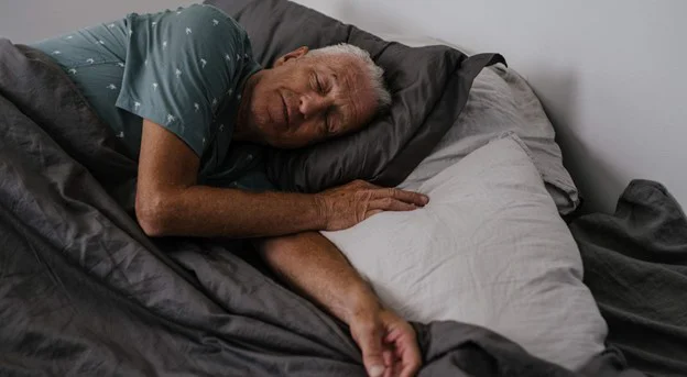 Senior man sleeping